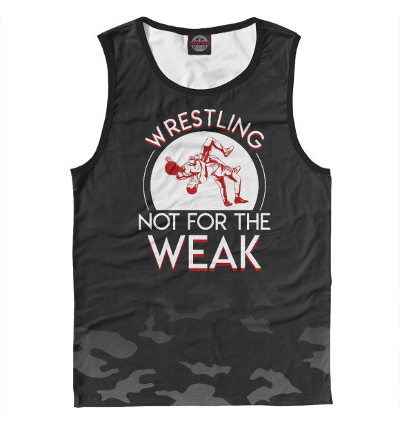 Майка для мальчика с изображением Wrestling Not For Weak цвета Белый