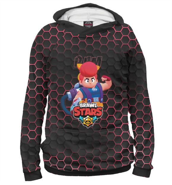 Женское худи с изображением Пэм. Brawl Stars цвета Белый