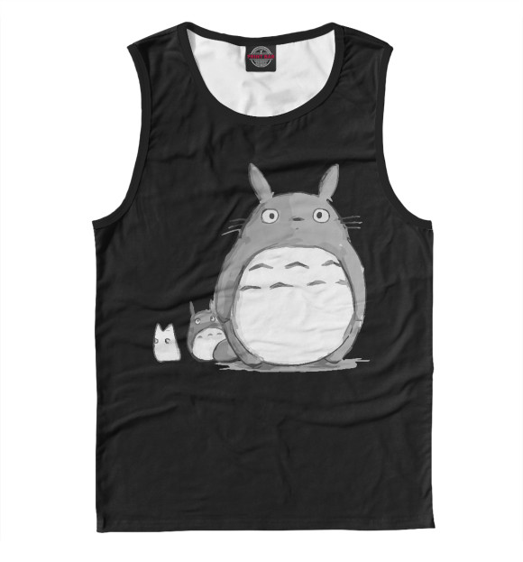 Мужская майка с изображением Тоторо цвета Белый