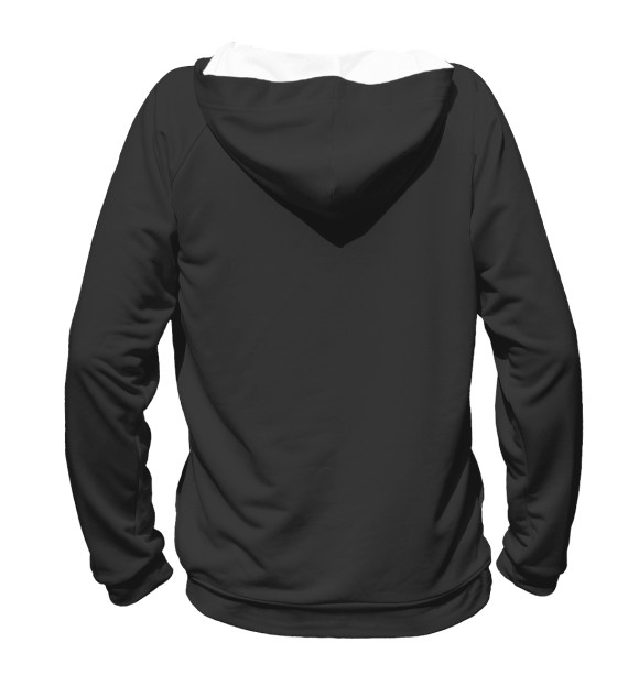 Женское худи с притом Так, блэт цвета Белый Женское худи с изображением Так, блэт цвета Белый