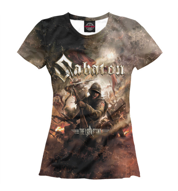 Женская футболка с изображением Sabaton цвета Белый