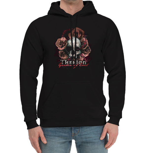 Мужской хлопковый худи с изображением Therion цвета Черный