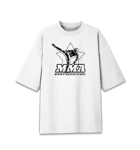 Мужская футболка оверсайз с изображением Mixed Martial Arts цвета Белый