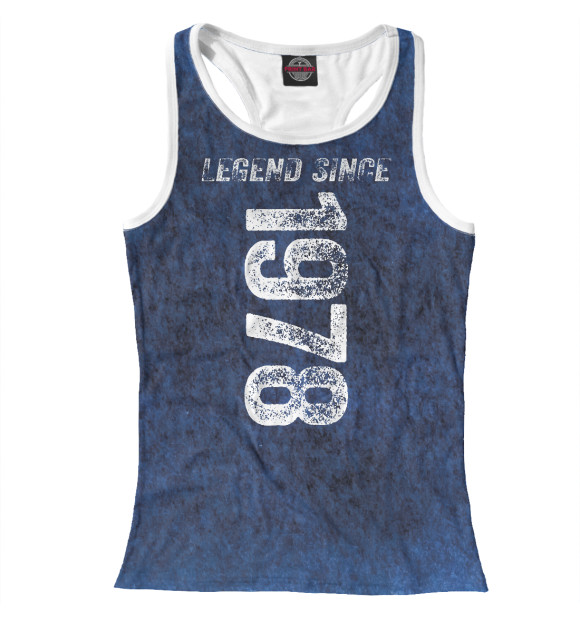 Женская майка-борцовка с изображением 1978 Legend Since цвета Белый