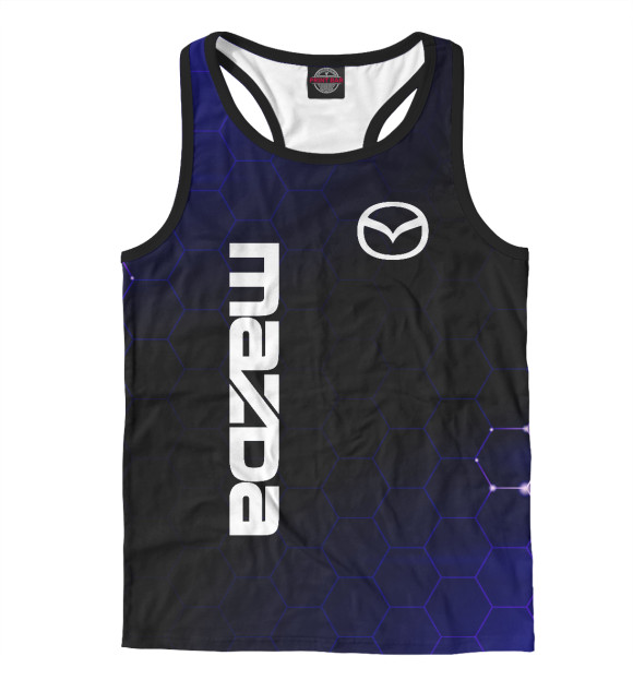 Мужская майка-борцовка с изображением МАЗДА | MAZDA цвета Белый