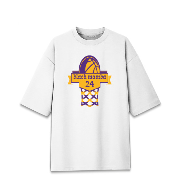 Женская футболка оверсайз с изображением Black Mamba цвета Белый