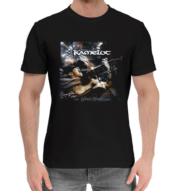 Мужская хлопковая футболка с изображением Kamelot цвета Черный