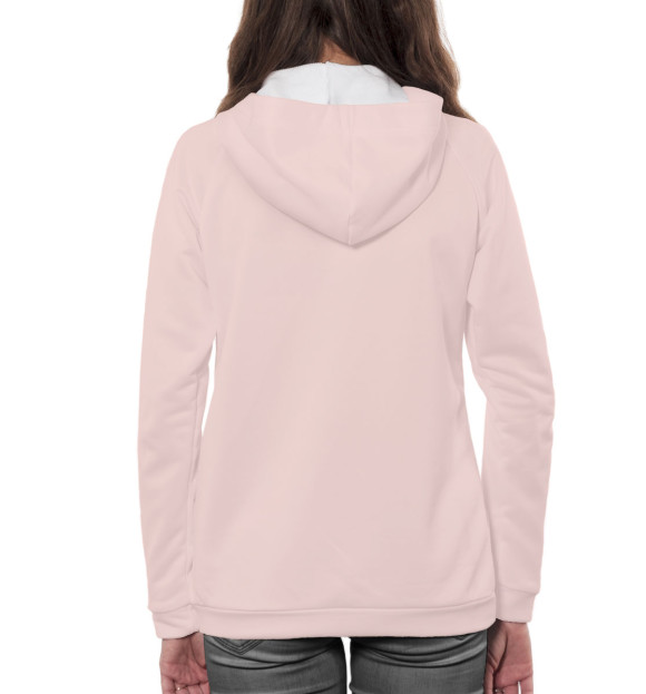 Женское худи с изображением Сердце цвета Белый