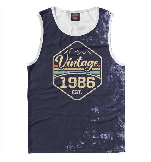 Майка для мальчика с изображением Vintage 1986 Est. Retro цвета Белый
