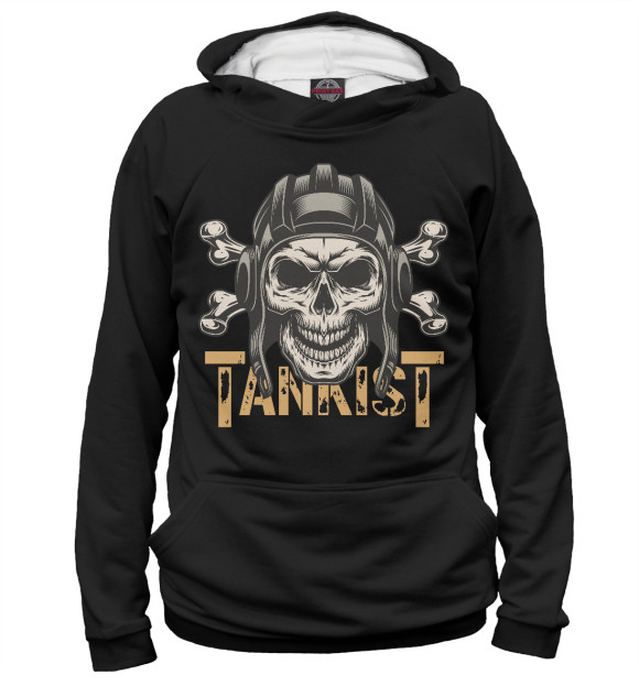 Женское худи с изображением Tankist цвета Белый
