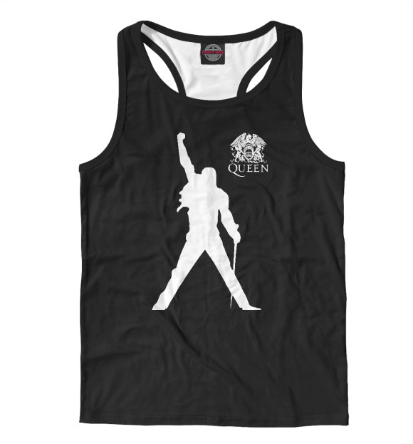 Мужская майка-борцовка с изображением Queen (двусторонняя) цвета Белый