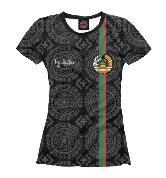 Футболка для девочек с изображением Таджикистан цвета Белый