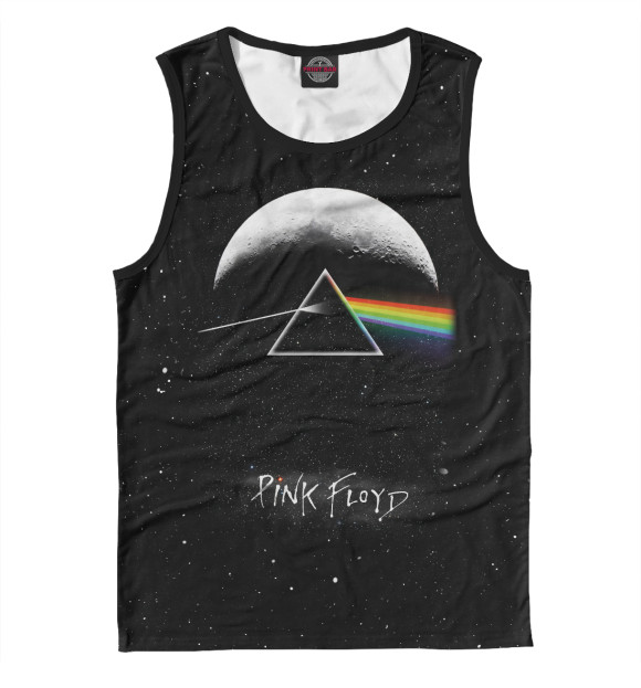 Мужская майка с изображением Pink Floyd: Пинк Флойд космос цвета Белый