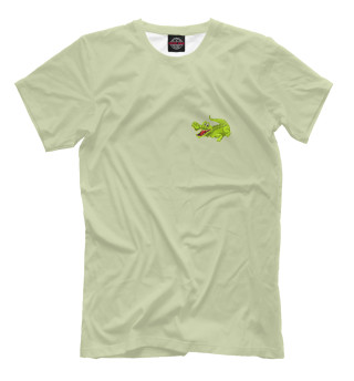 Мужская футболка Крокодил на салатном фоне crocodile