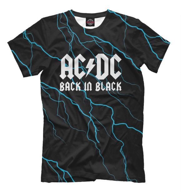 Мужская футболка с изображением AC/DC цвета Белый