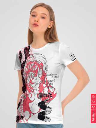 Женская футболка Anime girl