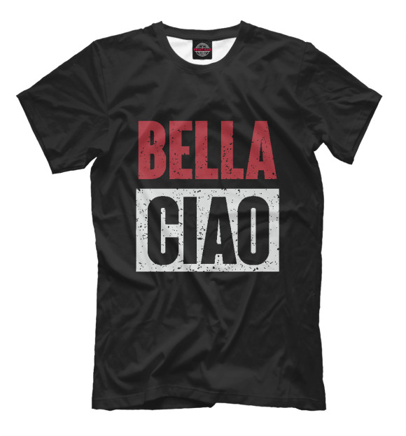 Футболка для мальчиков с изображением Bella Ciao цвета Белый
