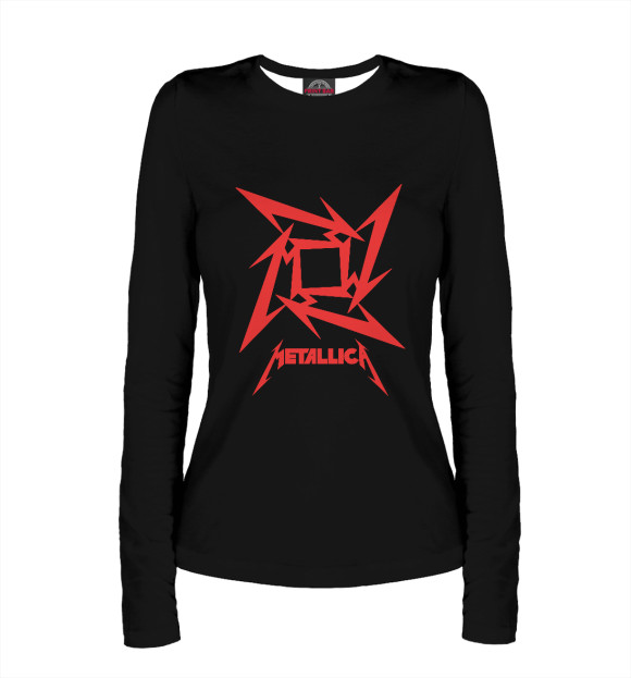Женский лонгслив с изображением Metallica цвета Белый