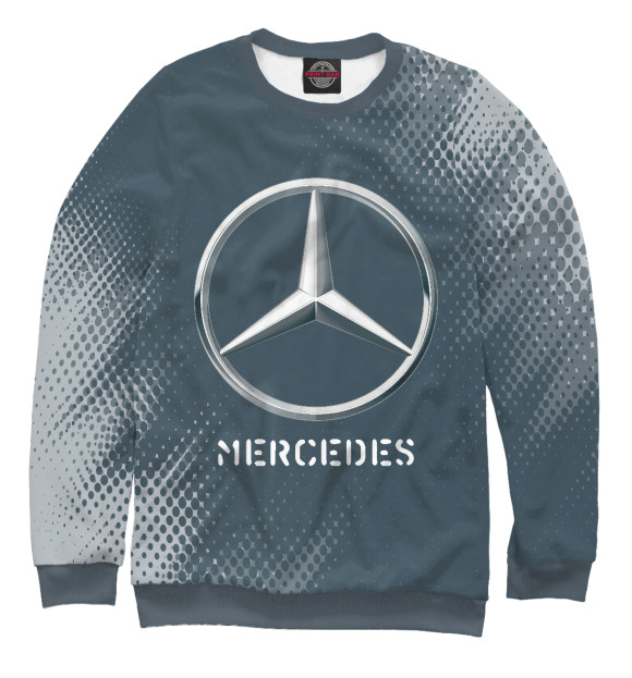 Мужской свитшот с изображением Mercedes | Mercedes цвета Белый