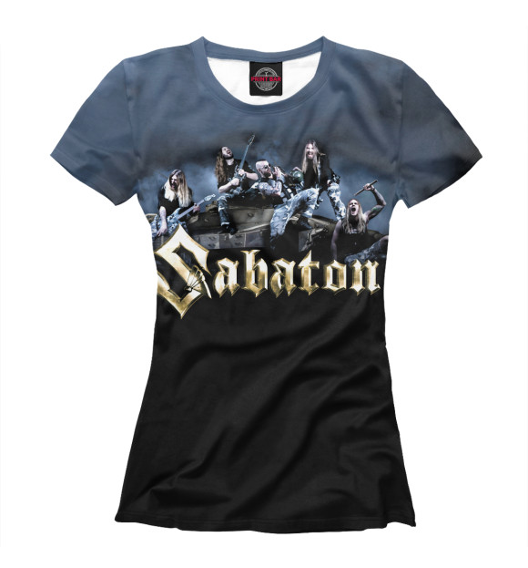 Женская футболка с изображением Sabaton цвета Белый