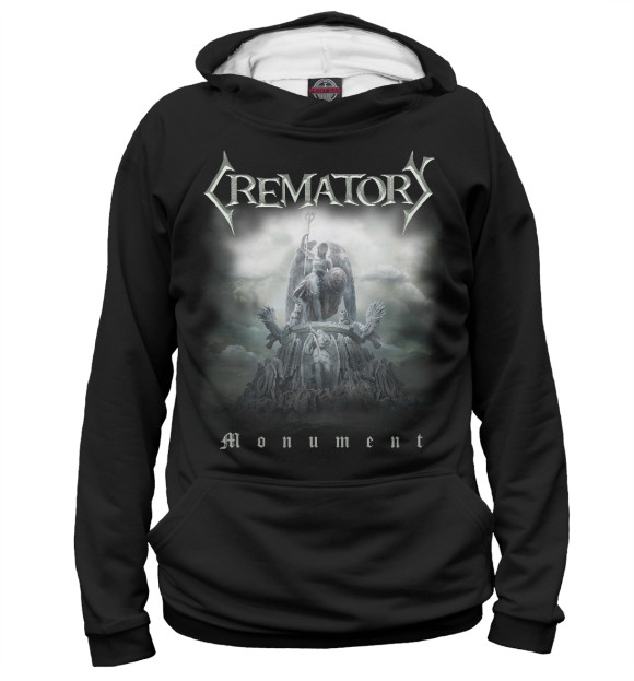 Женское худи с изображением Crematory - Monument цвета Белый