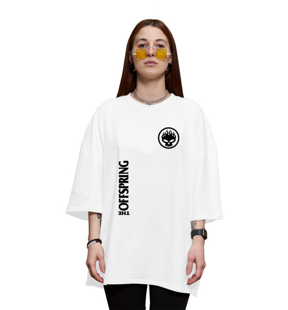Женская футболка оверсайз с изображением The Offspring цвета Белый
