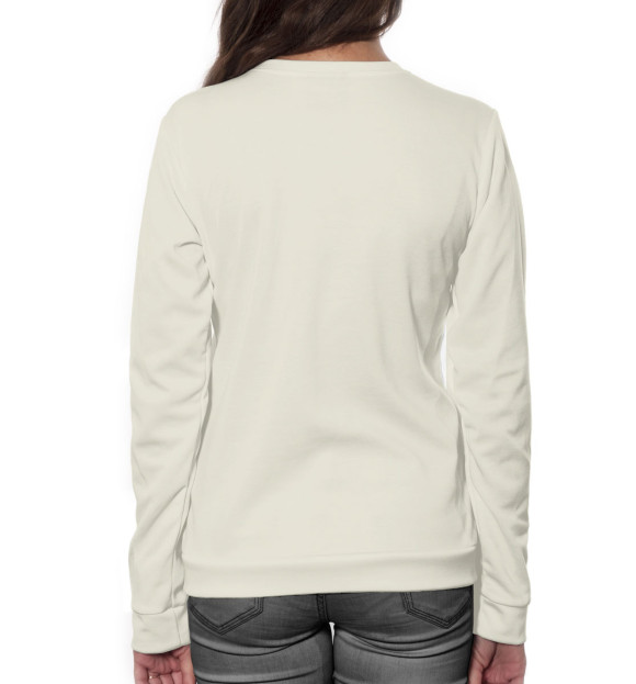 Женский свитшот с изображением Рисованная капибара цвета Белый