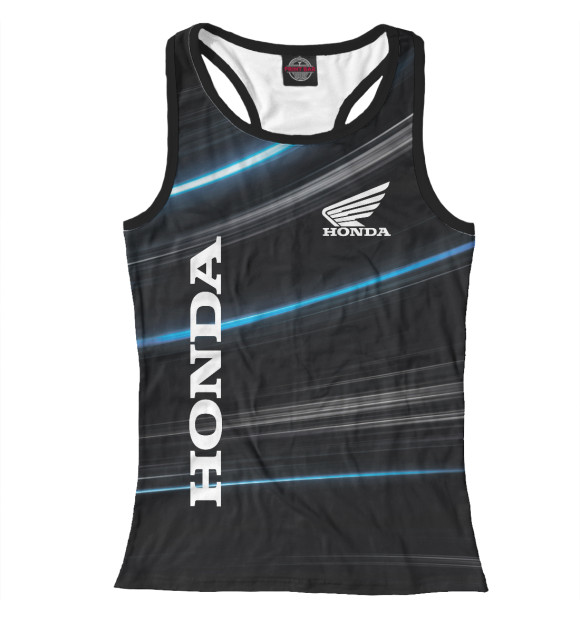 Женская майка-борцовка с изображением Honda цвета Белый