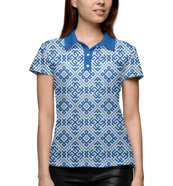 Женское поло с изображением Сварожич цвета Белый