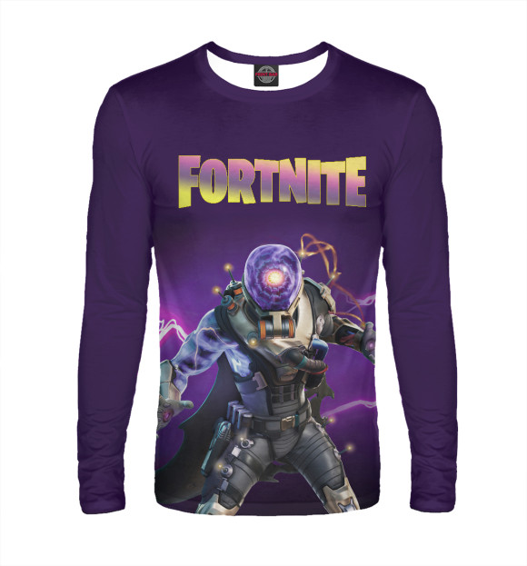 Мужской лонгслив с изображением Fortnite Cyclo Outfit цвета Белый