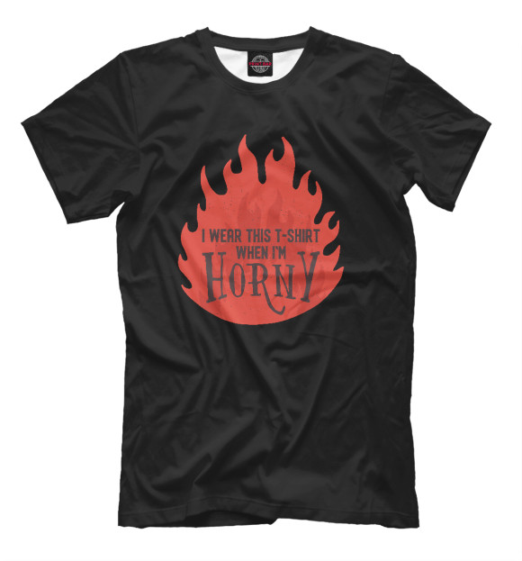Футболка для мальчиков с изображением Horny Shirt цвета Белый