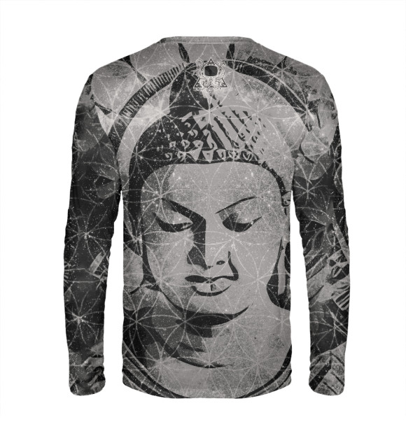 Мужской лонгслив с изображением Buddha цвета Белый