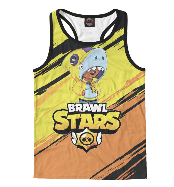 Мужская майка-борцовка с изображением Brawl Stars цвета Белый