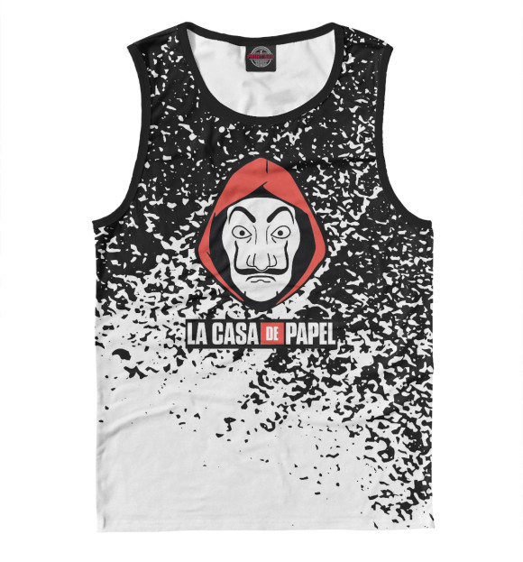 Майка для мальчика с изображением La Casa de Papel / Бумажный цвета Белый