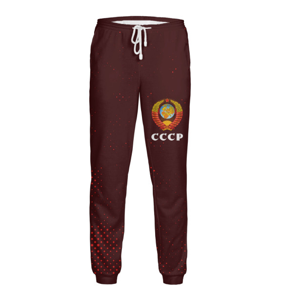 Мужские спортивные штаны с изображением СССР / USSR цвета Белый