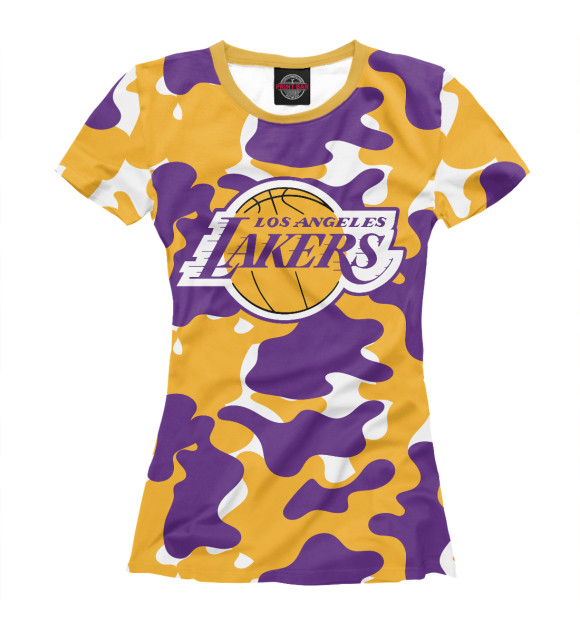 Женская футболка с изображением LA Lakers / Лейкерс цвета Белый