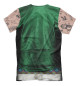 Мужская футболка Зеленая кожаная жилетка