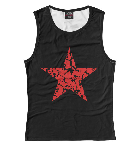 Женская майка с изображением USSR Star цвета Белый