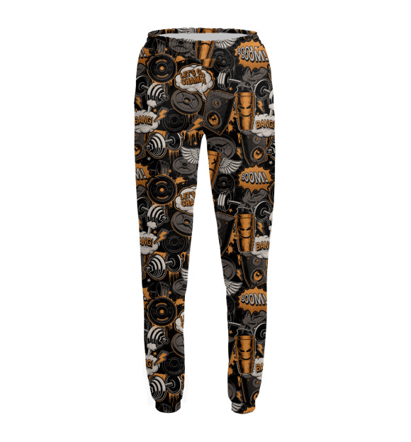 Женские спортивные штаны с изображением Железо цвета Белый