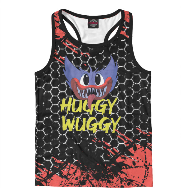 Мужская майка-борцовка с притом Poppy Playtime цвета Белый Мужская майка-борцовка с изображением Poppy Playtime цвета Белый