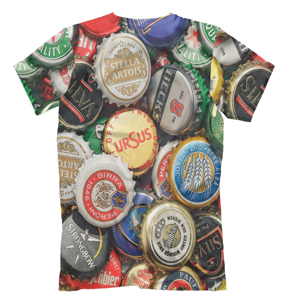 Футболка для мальчиков с изображением Пивная тема цвета Белый