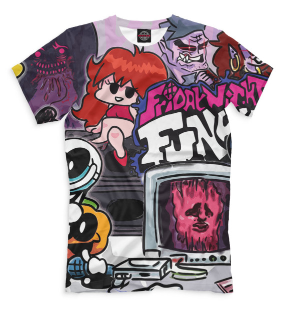 Футболка для мальчиков с изображением Friday Night Funkin цвета Белый