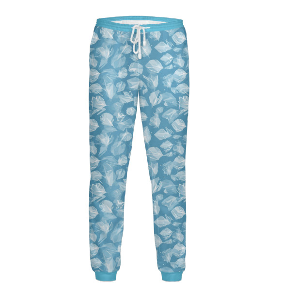 Мужские спортивные штаны с изображением Ледяной воздух цвета Белый