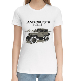 Хлопковая футболка для девочек Land Cruiser FJ40 4X4