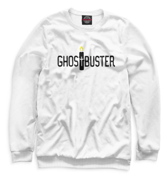 Свитшот для девочек с изображением Ghost Buster white цвета Белый