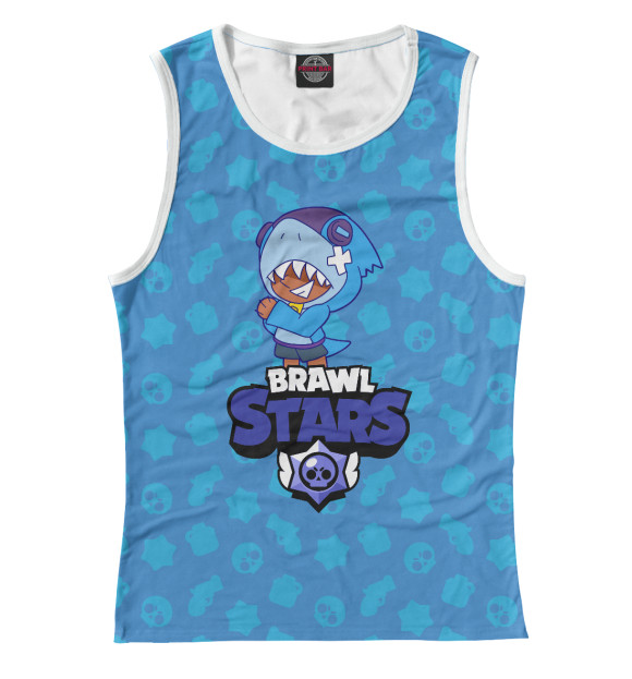 Женская майка с изображением Brawl Stars цвета Белый