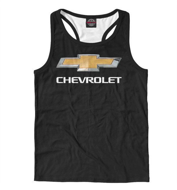 Мужская майка-борцовка с изображением Chevrolet цвета Белый