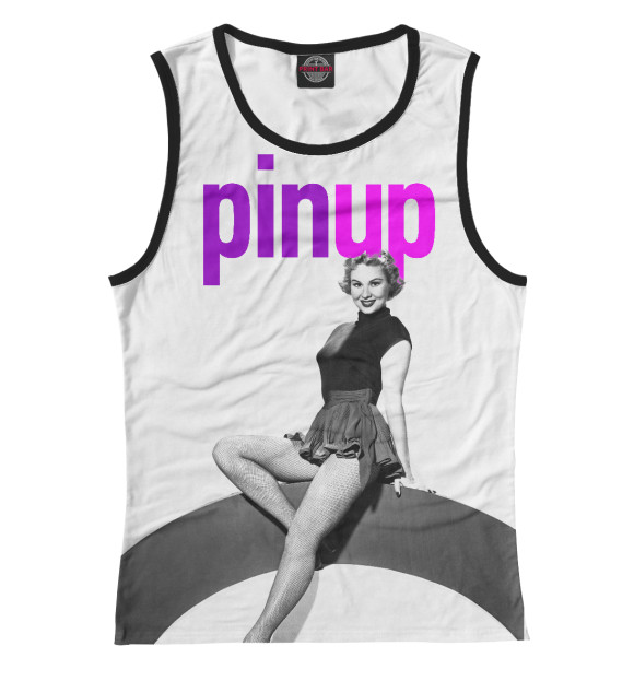 Майка для девочки с изображением Pin up цвета Белый