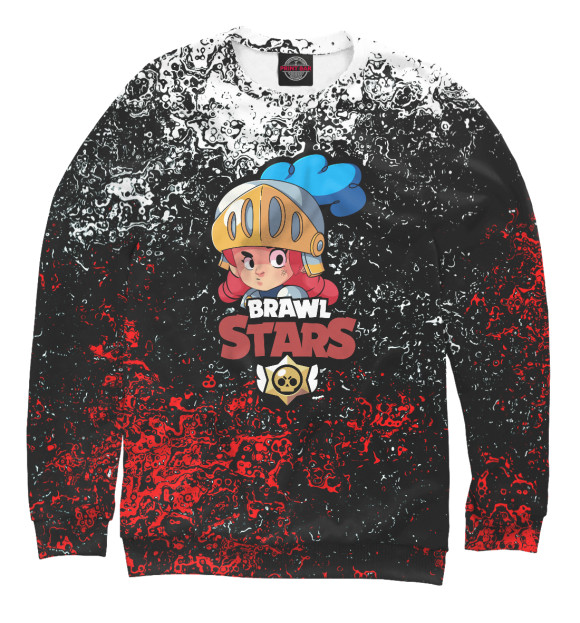 Женский свитшот с изображением Brawl Stars Jessie цвета Белый