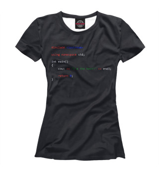 Женская футболка C++ Print